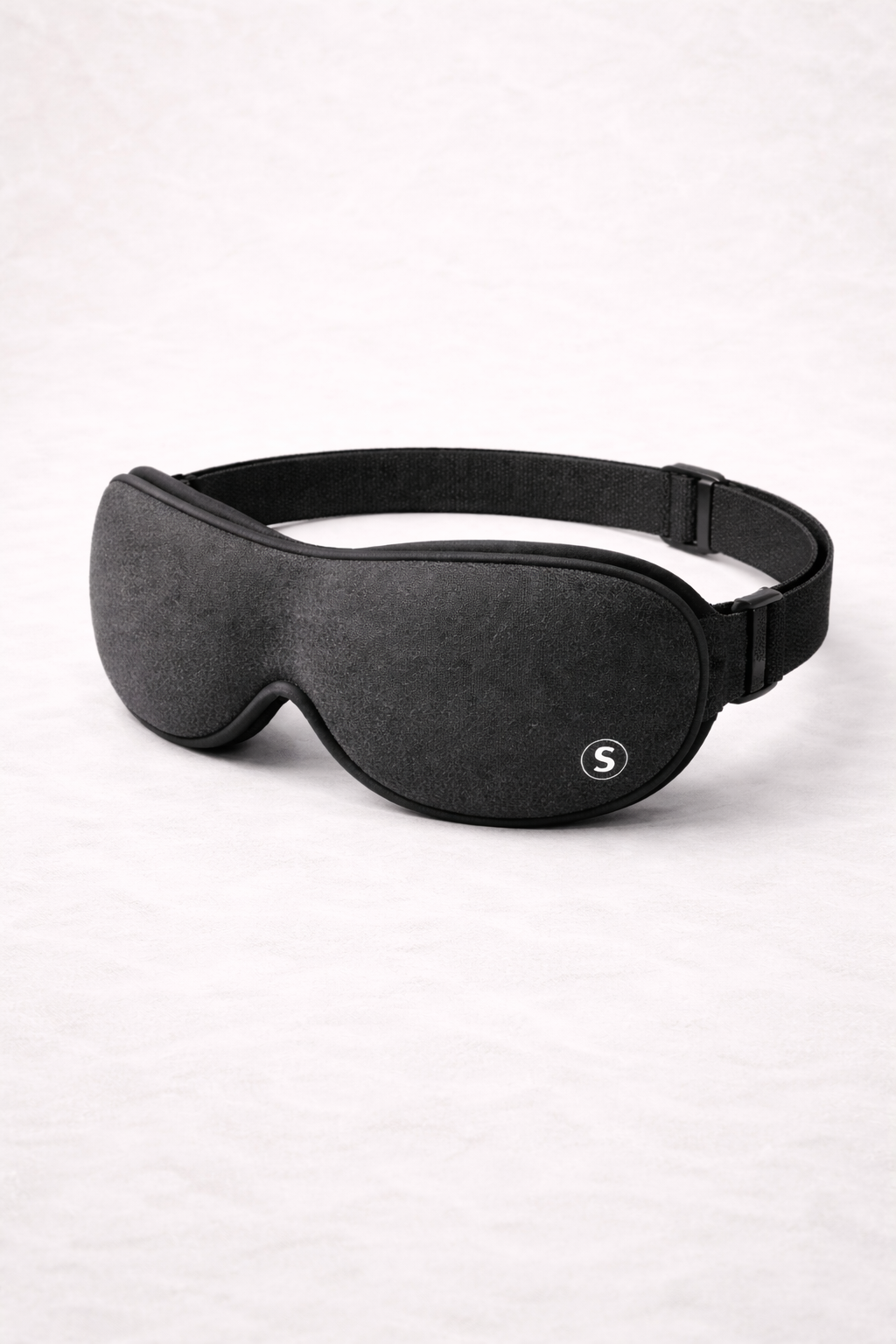 Maschera SleepFix™ · Focolare – maschera ergonomica nera con logo S